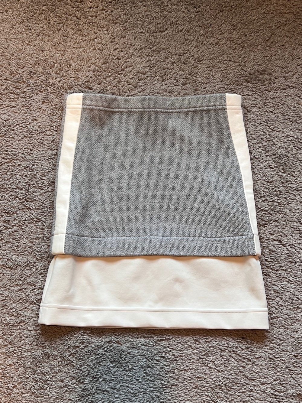 $265 IRO Gray White Textured Layered Pull On Cleo Skirt size FR 38/4-6